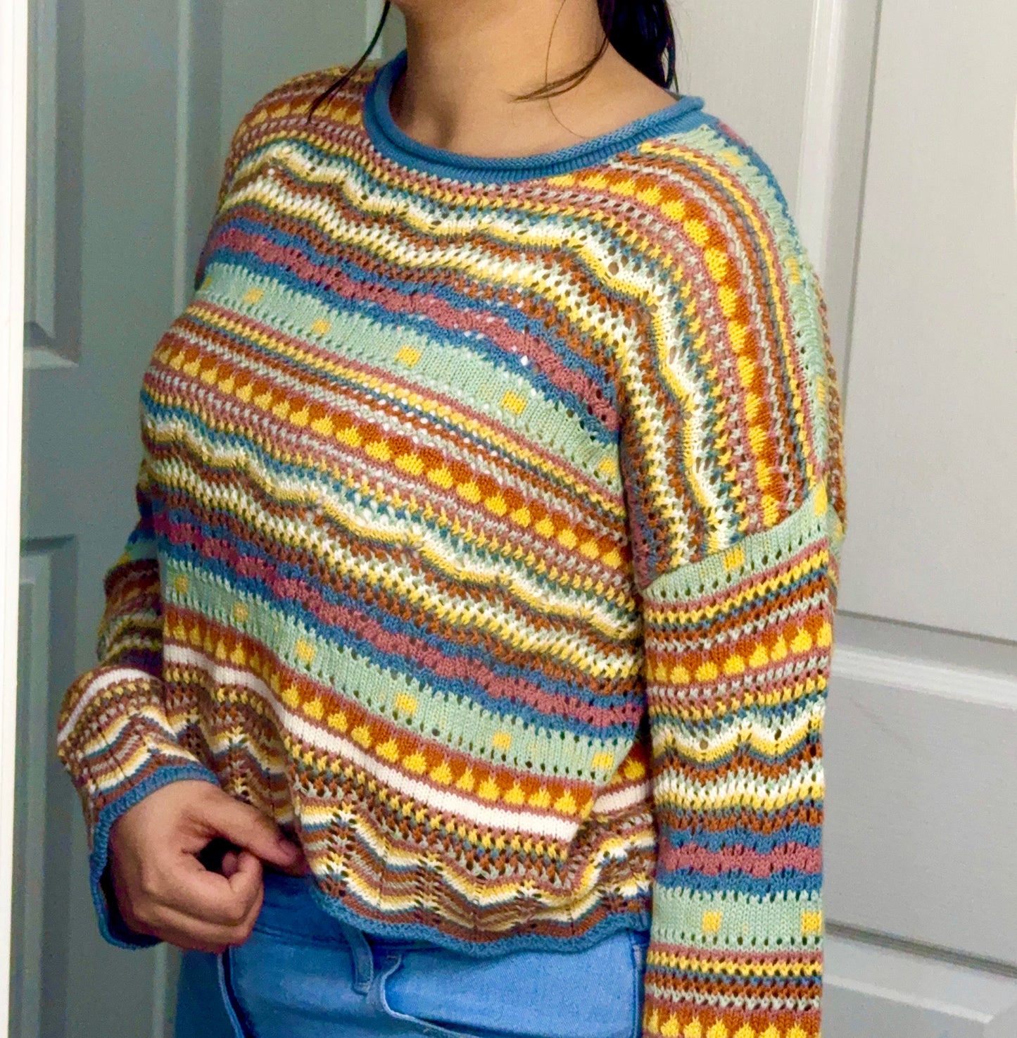 Rainbow Knit Sweater