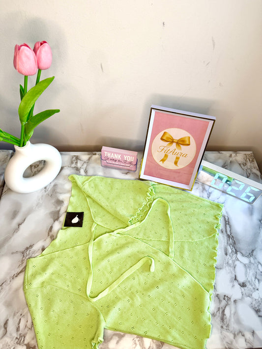 Lime Green Tie Shrug Top
