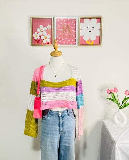 Pastel Vibe Crochet Top