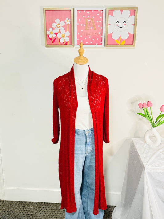 Lace Knit Long Shrug